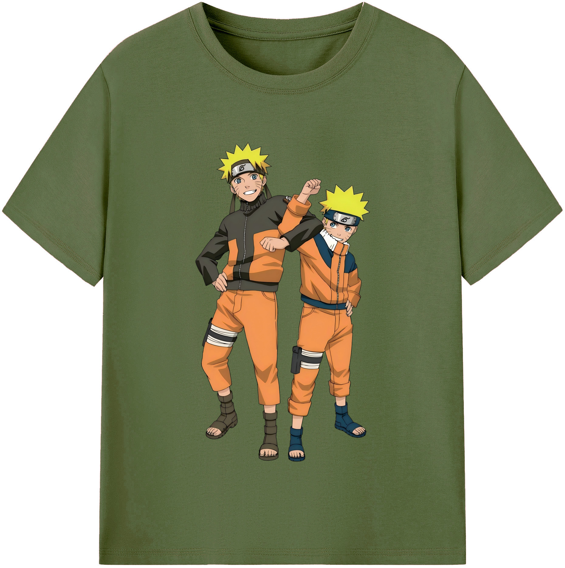 （画像用） NARUTO -ナルト- うずまき ナルト Uzumaki Naruto 綿100％半袖Tシャツ（フロントプリント）
